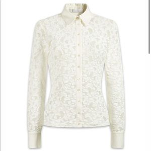 LONG SLEEVE LACE SHIRT WITH JERSEY